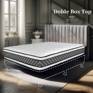 COLCHÓN DOBLE BOX TOP MARCA COMFORT LIFE