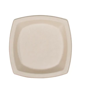 Plato BARE Cuadrado Compostable